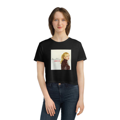 “I Wanna Be Bad” Flowy Cropped Tee