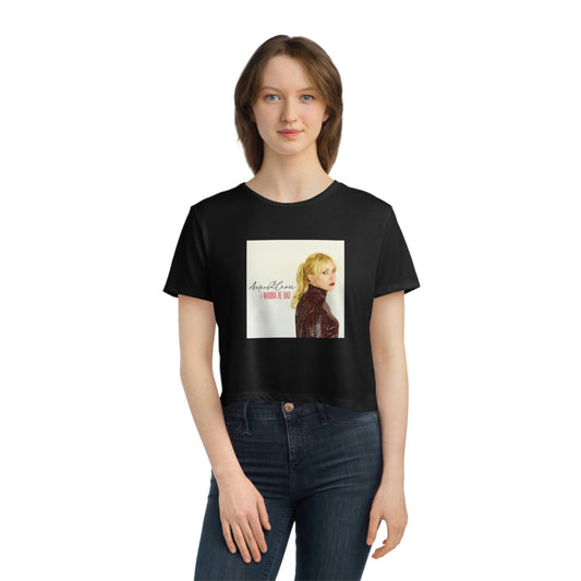 “I Wanna Be Bad” Flowy Cropped Tee